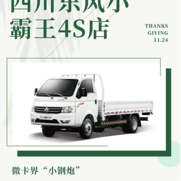 军工品质 信赖之选 | 东风小霸王W17，蓝牌小轻卡 奔富超在行